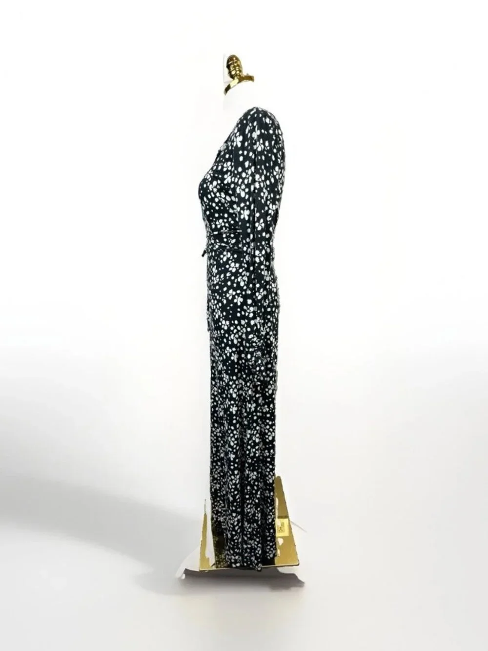 Free People Printed Effortless Wide Leg Jumpsuit Dark Combo Womens 0 Small